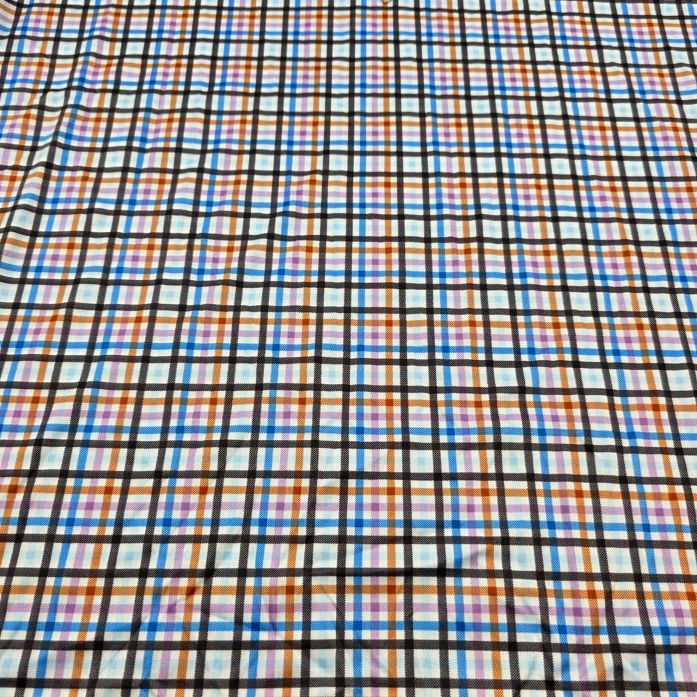 Collars & Co. Men's Plaid Dress Collar‎ Polo Shirt Short Sleeve Large